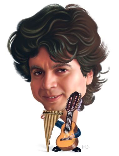 Luis Quequezana. Caricatura: Tito Piqué