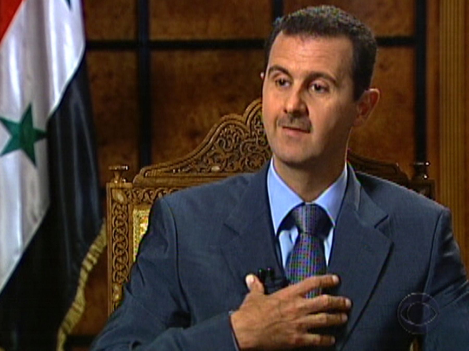 Bashar Al Asad, presidente de Siria, no baja el tono de voz ante la amenaza de un ataque.