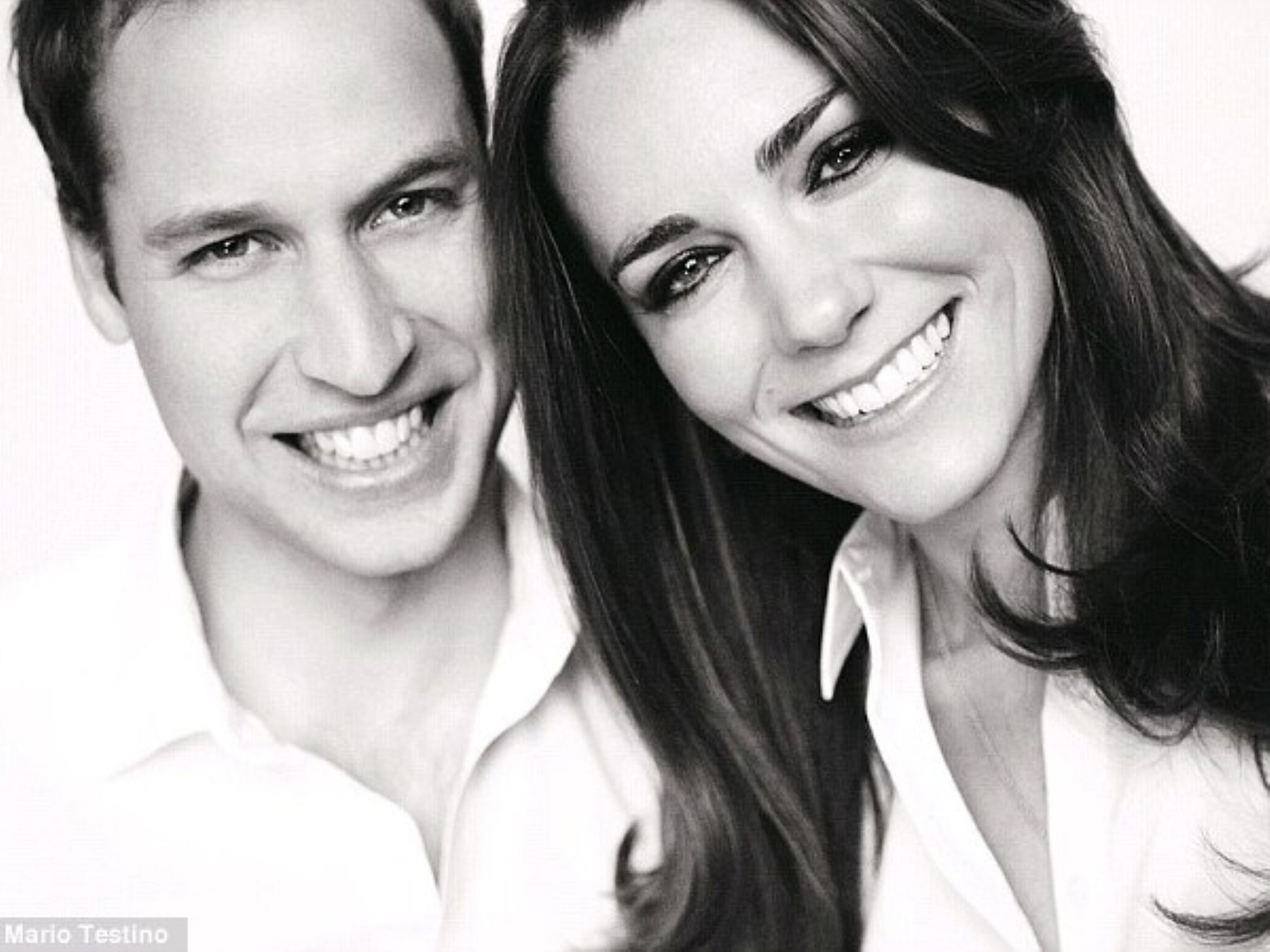 The Mario Testino-photographed official royal wedding program portrait of Prince William and Kate Middleton