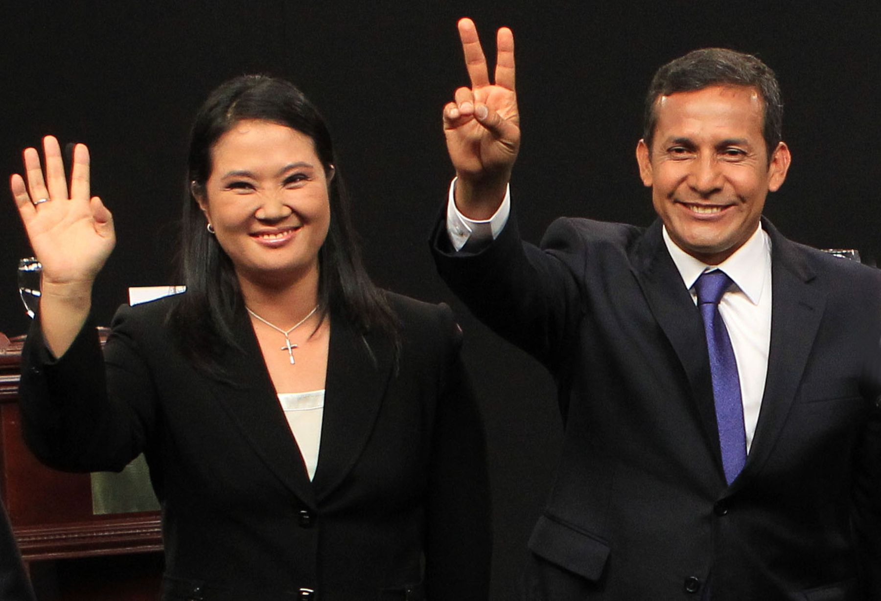 Keiko Fujimori y Ollanta Humala.Foto: ANDINA/ archivo