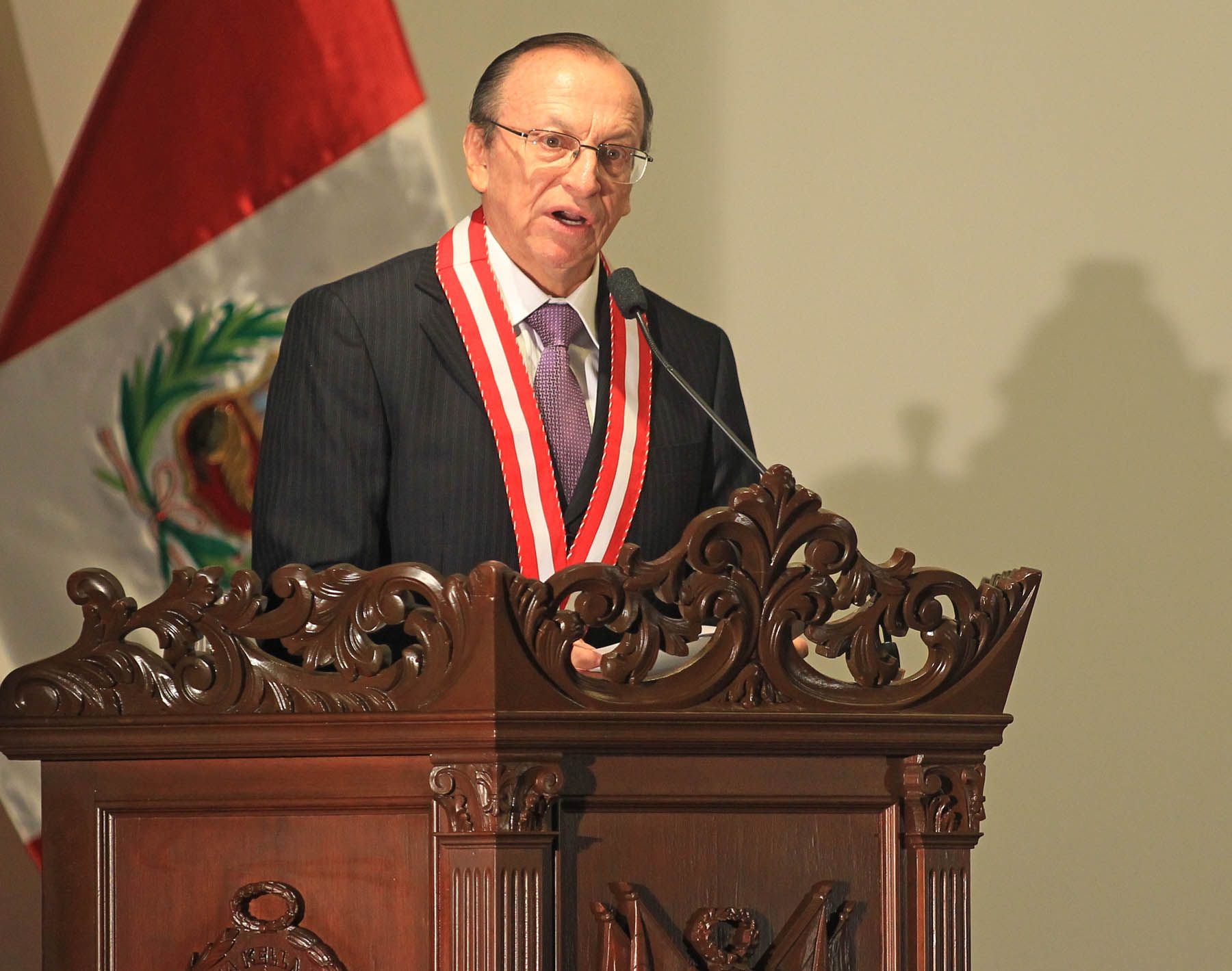 José Péláez Bardales juró como nuevo Fiscal de la Nación. Foto: ANDINA/Carlos Lezama.