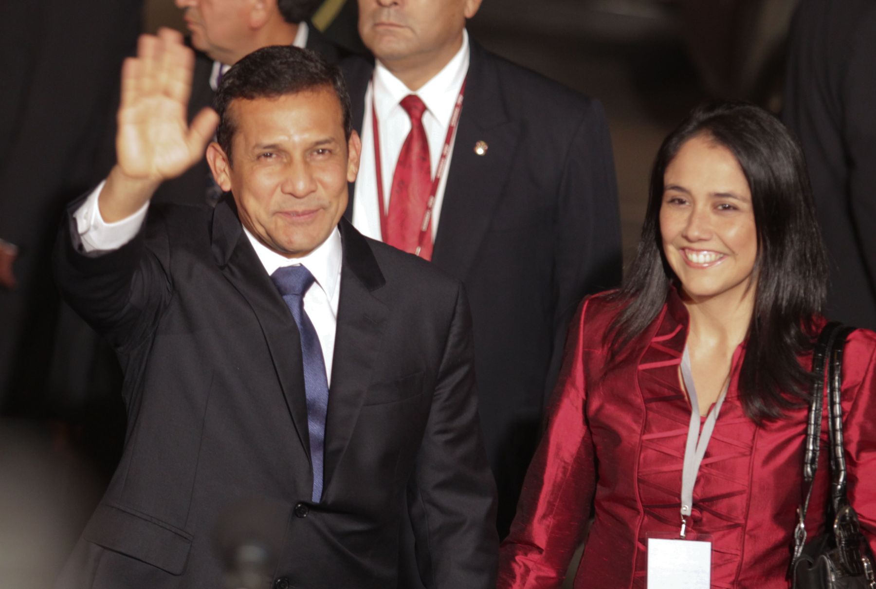 Candidato de Gana Perú, Ollanta humala, llega al Hotel Marriott para participar en el debate presidencial. Foto: ANDINA/Piero Vargas