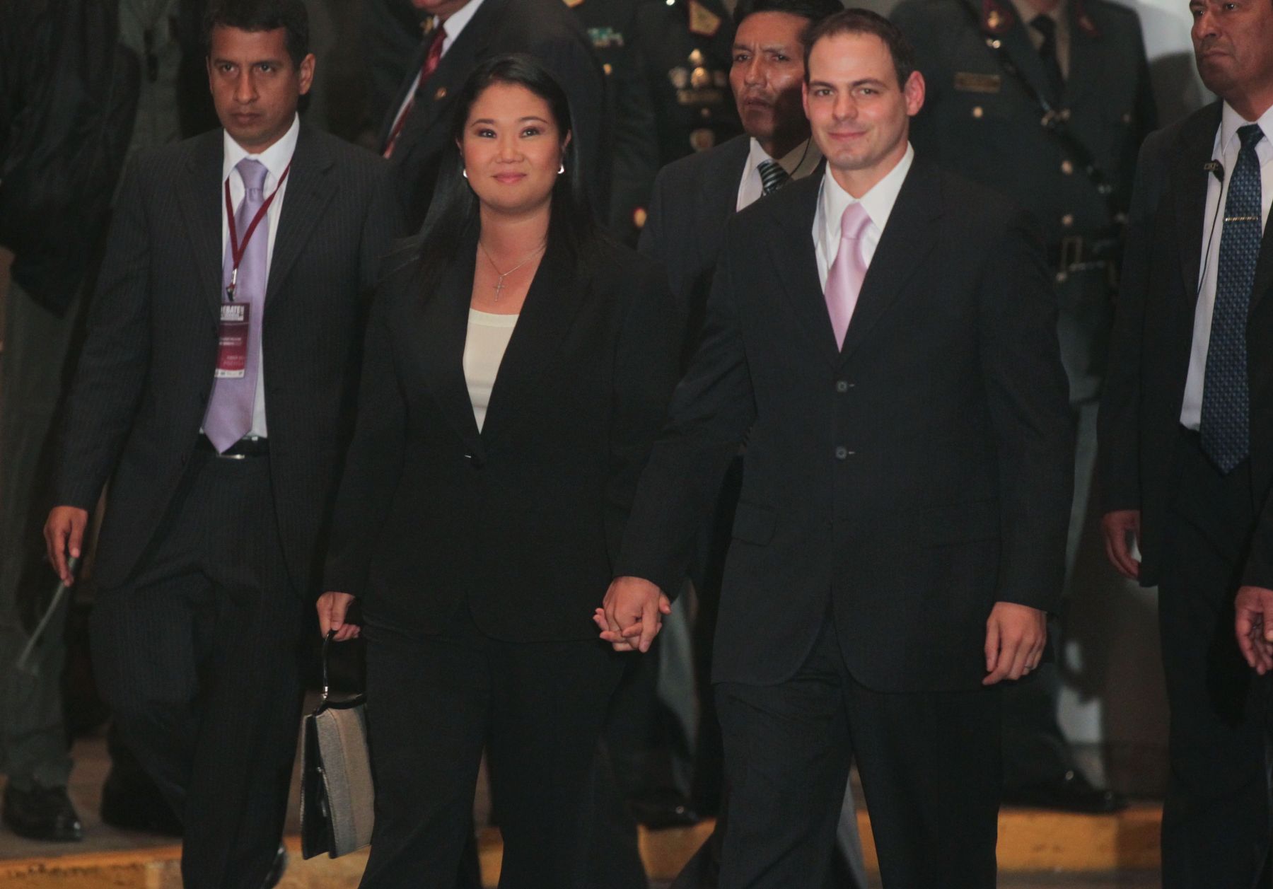 Candidata de Fuerza 2011, Keiko Fujimori, llega al Hotel Marriott para participar en el debate presidencial. Foto: ANDINA/Piero Vargas