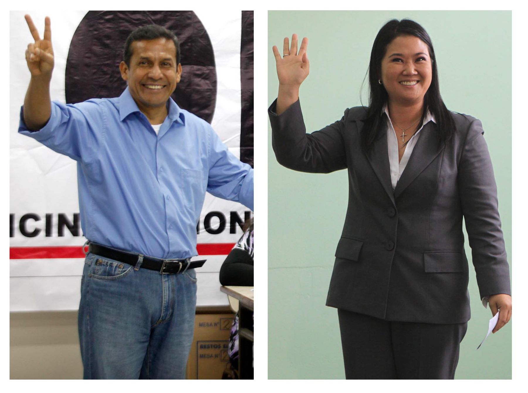 Keiko Fujimori y Ollanta Humala. Foto: ANDINA.