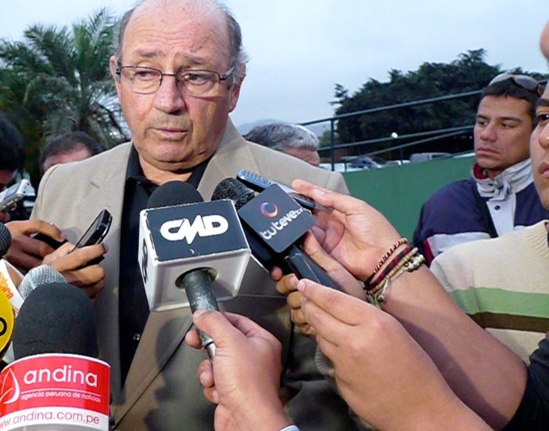 Segio Markarián brinda declaraciones a la prensa. Foto: Andina/ Alvaro Pineda