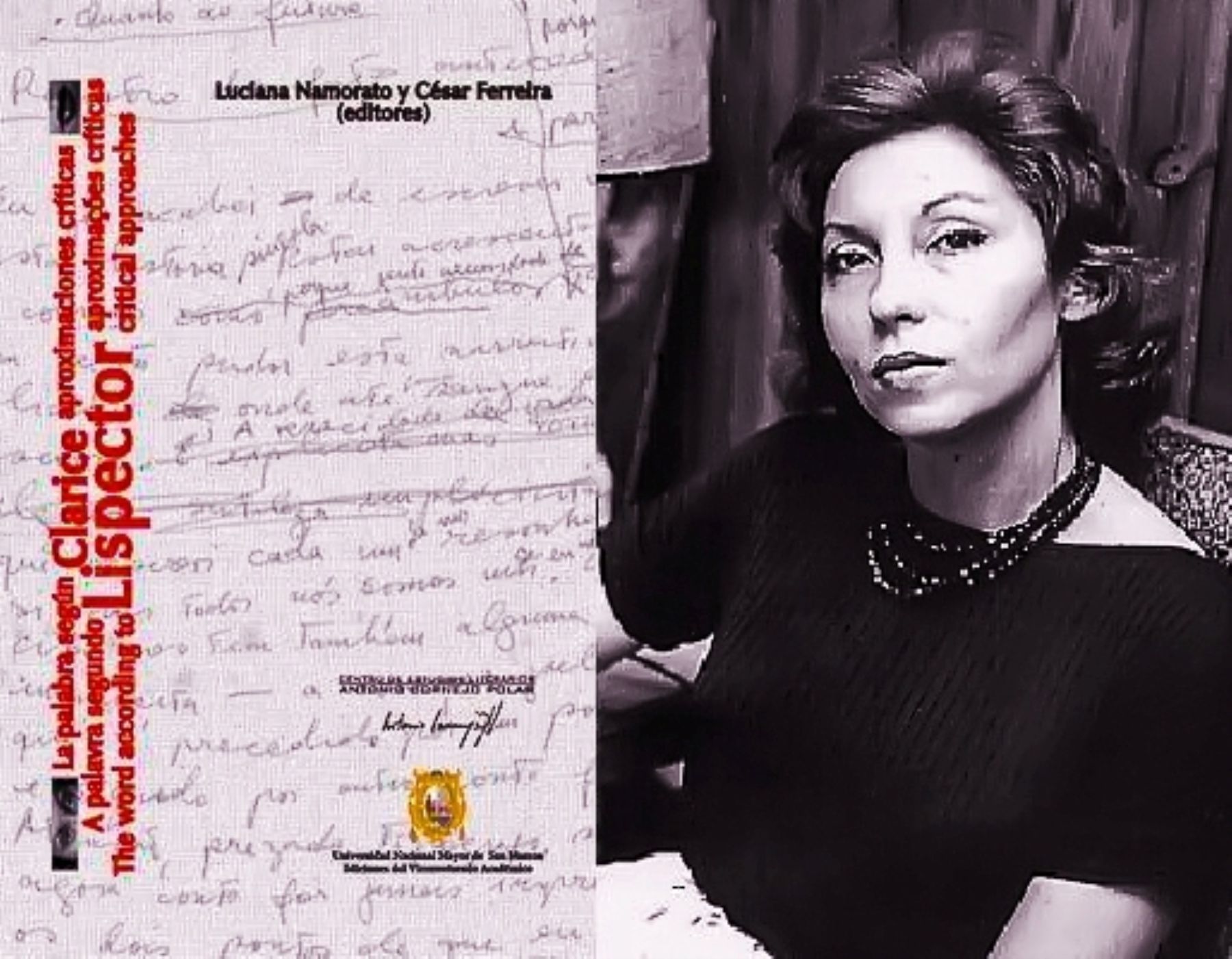 Portada del libro "La Palabra según Clarice Lispector", de Luciana Namorato y César Ferraira, editado por el Vicerrectorado Académico de la Universidad Nacional Mayor de San Marcos.