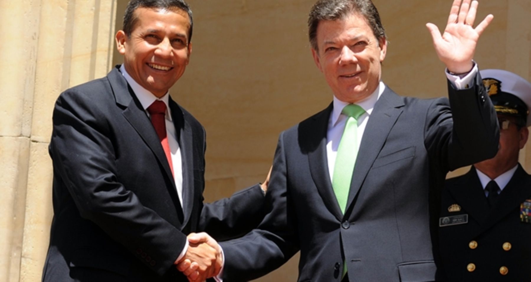 Presidente electo de Perú, Ollanta Humala, se reúne con el mandatario de Colombia, Juan Manuel Santos. Foto: Presidencia de Colombia