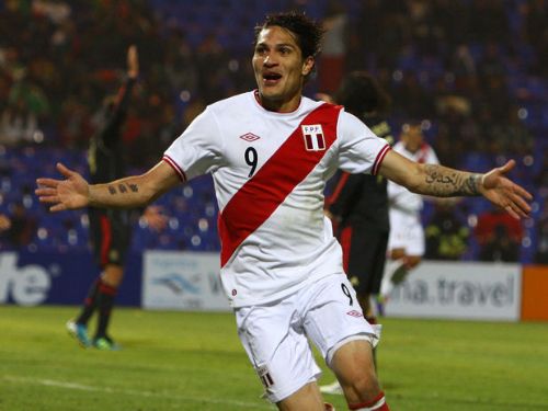 Paolo Guerrero, delantero de la selección peruana de fútbol.
