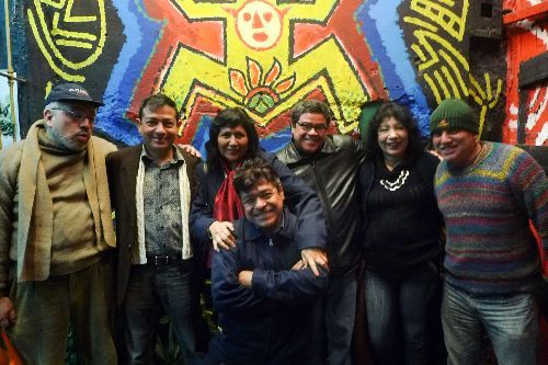 Reunión de los poetas del grupo Kloaka