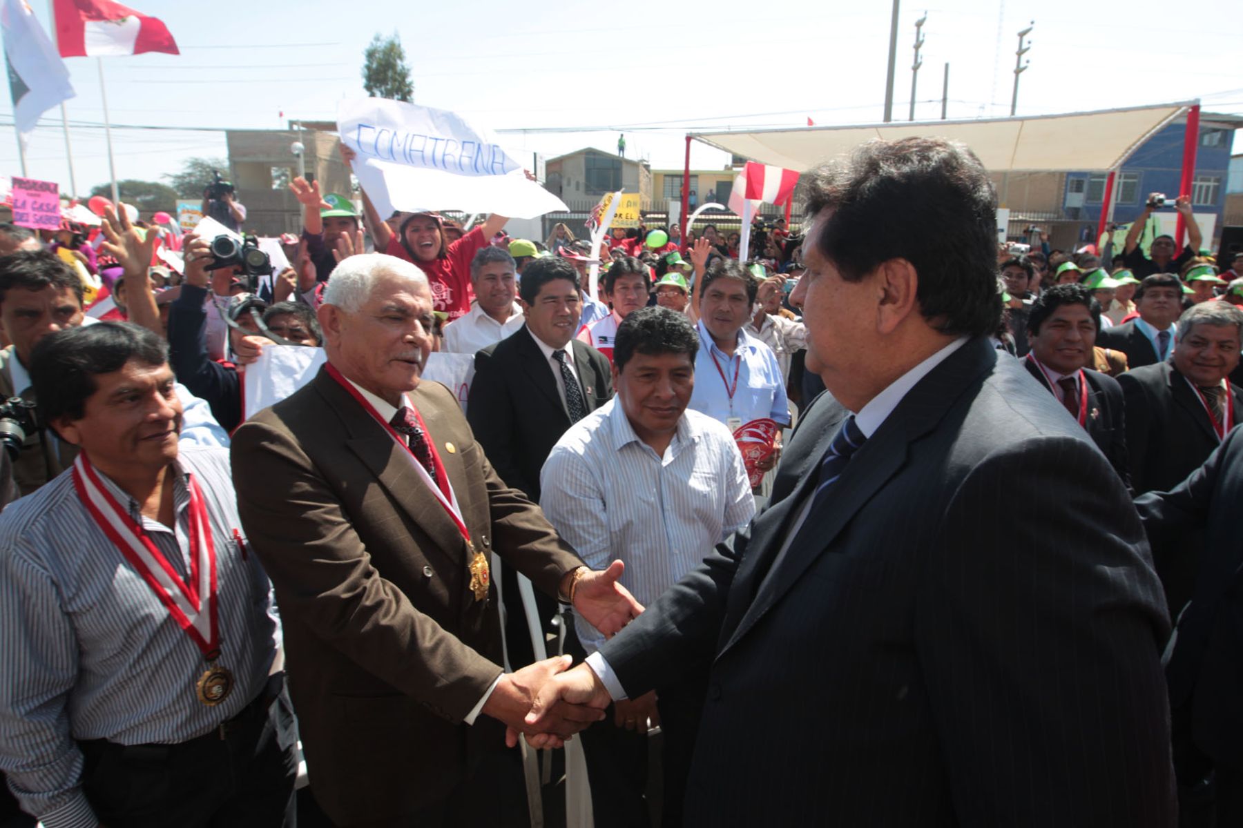 Presidente de la República, Alan García, inaugura  nuevo Hospital Regional  de Ica.  
Foto: ANDINA / Oscar Farje