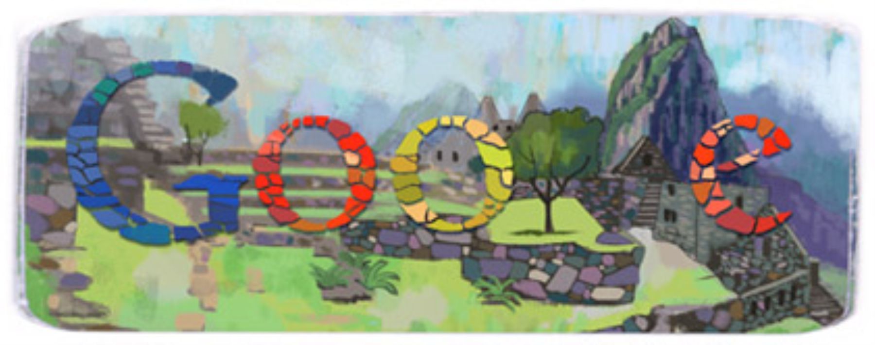 Google doodle honors Machu Picchu.