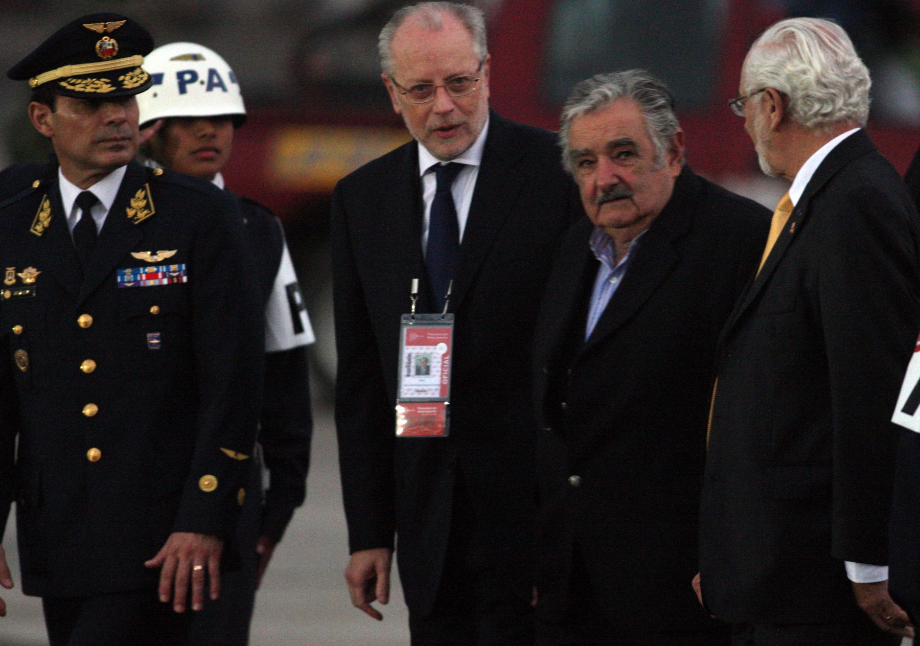 llegada de presidente Mujica del Uruguay.Foto: ANDINA/Héctor Vinces