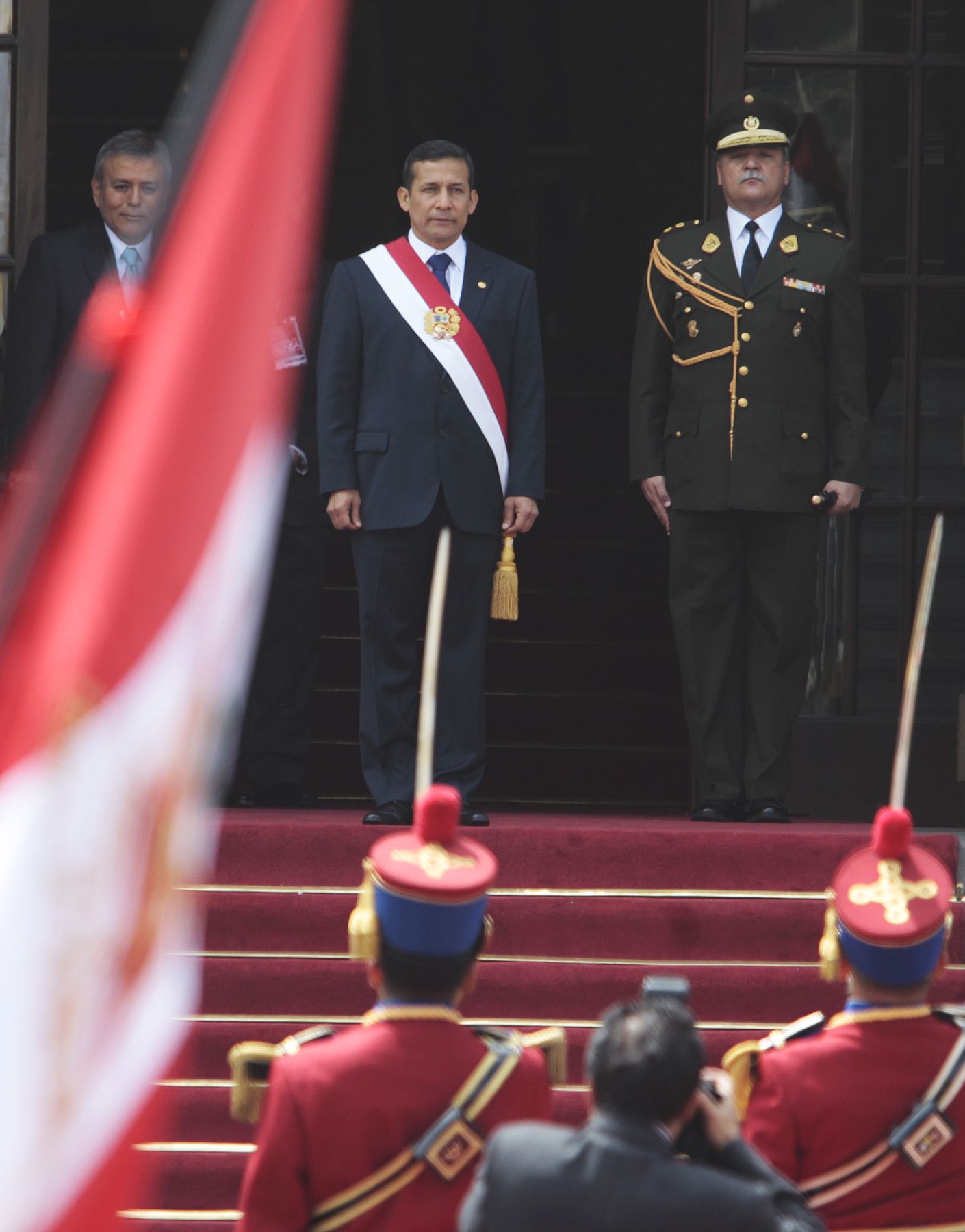 Presidente Ollanta Humala Tasso hace su ingreso a Palacio de Gobieno.Foto: ANDINA/Jack Ramón