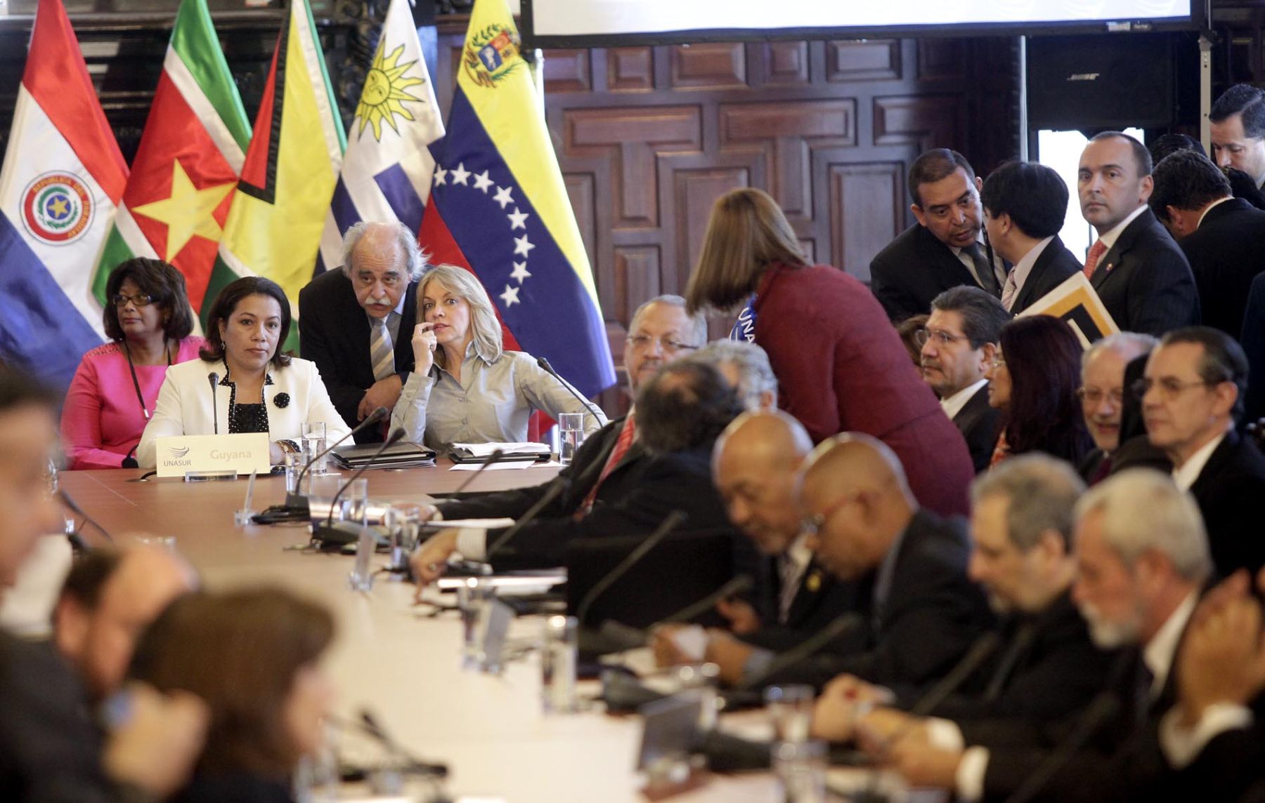 Reunión Extraordinaria del Consejo de Jefas y Jefes de Estado y de Gobierno de la Unasur, en Palacio de Gobierno en Lima. 
Foto: ANDINA / Alberto Orbegoso
