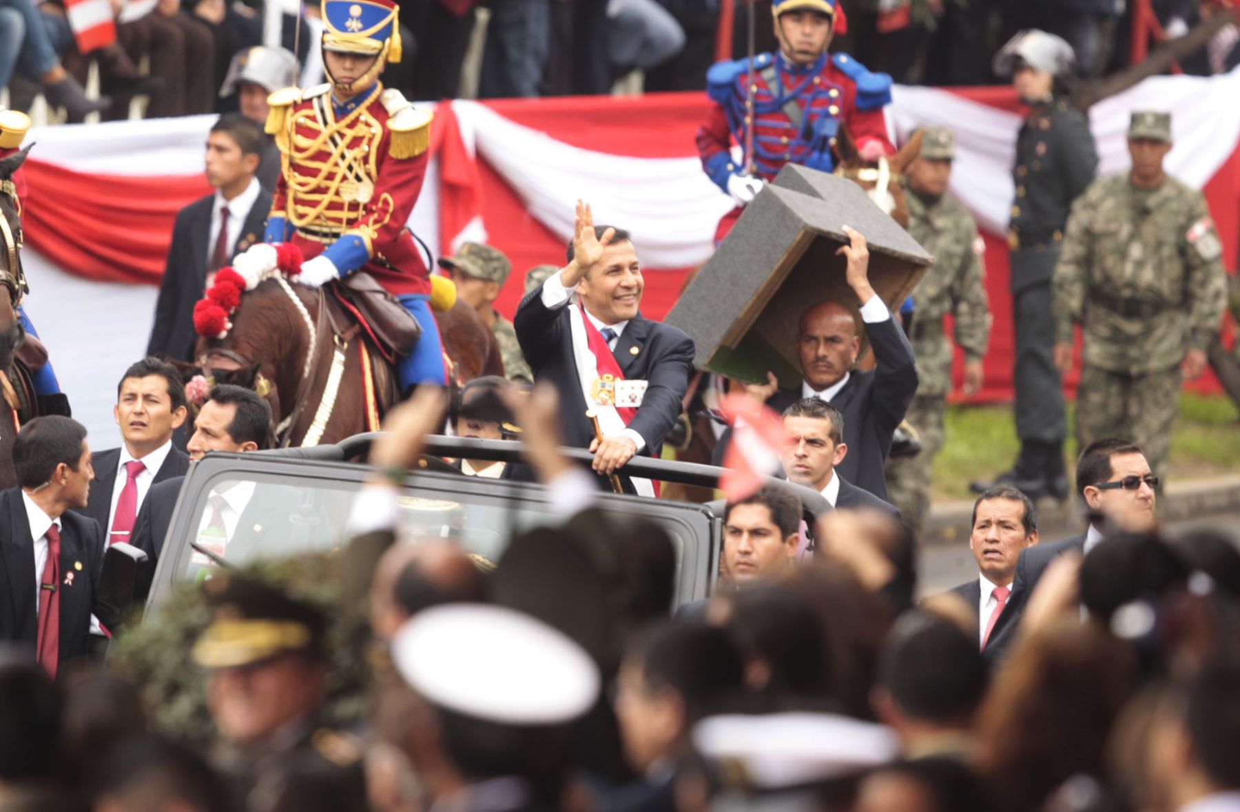 Presidente de la República, Ollanta Humala, participa de Desfile y Gran Parada Cívico Militar por el 190 aniversario patrio.
Foto: ANDINA/Jack Ramón
