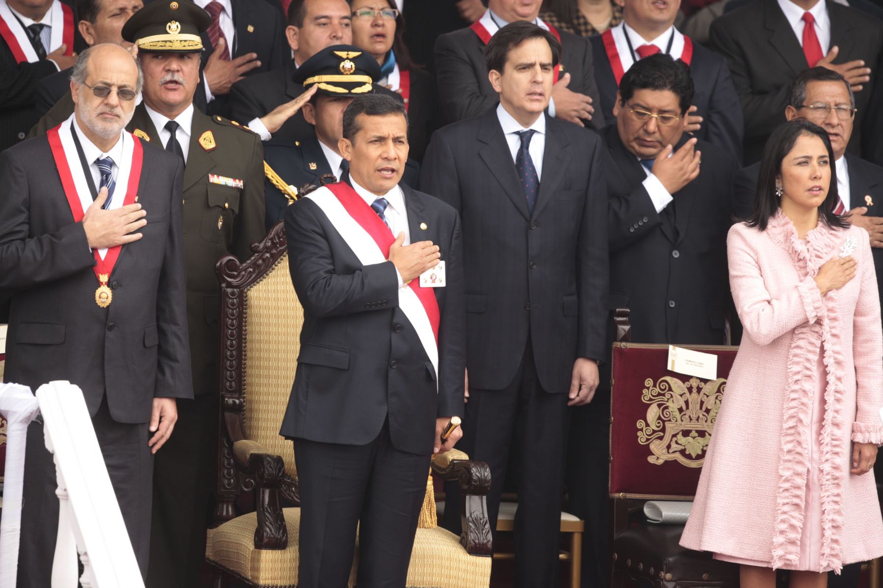 El presidente de la República, Ollanta Humala Tasso, presencia Desfile y Gran Parada Cívico Militar por el 190 aniversario patrio. Foto: ANDINA/Jack Ramón