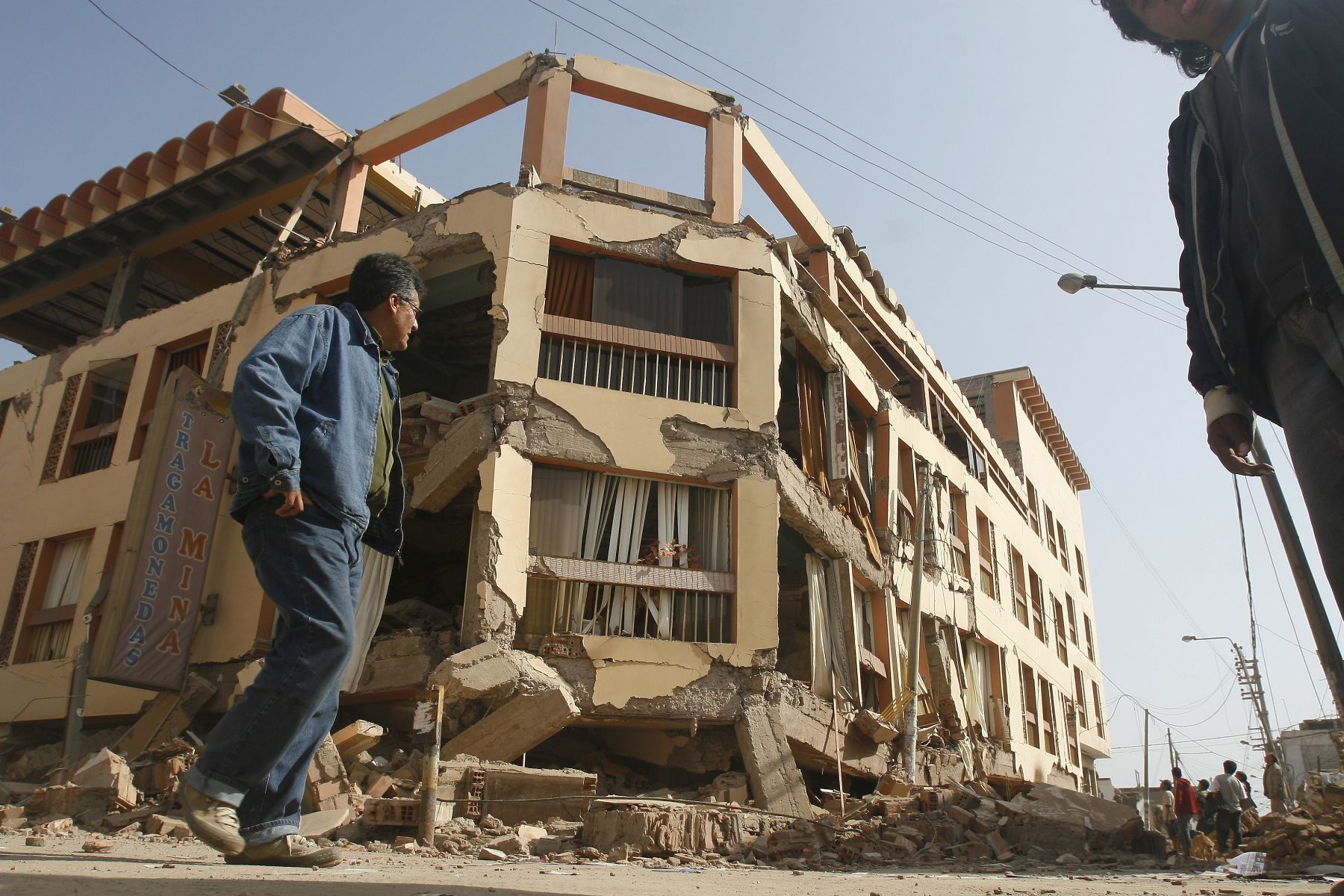 Fotografía de archivo de terremoto en Pisco.
 Foto: ANDINA / Archivo