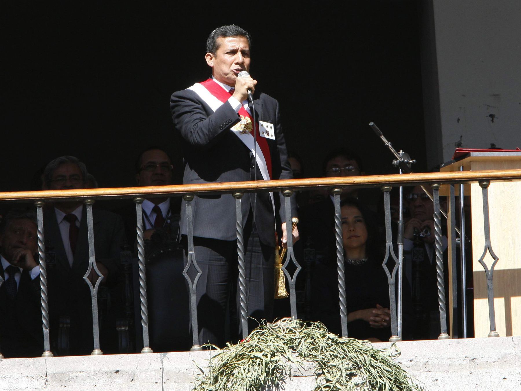 Presidente de la República Ollanta Humala Tasso, participa de las actividades protocolares por el 471 aniversario de Arequipa.  Foto: ANDINA/ Fredy Salcedo