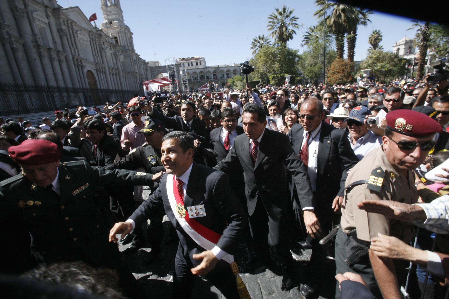Presidente de la República, Ollanta Humala,  participa de actividades protocolares por el  471 aniversario de Arequipa. Foto: ANDINA / Fredy Salcedo