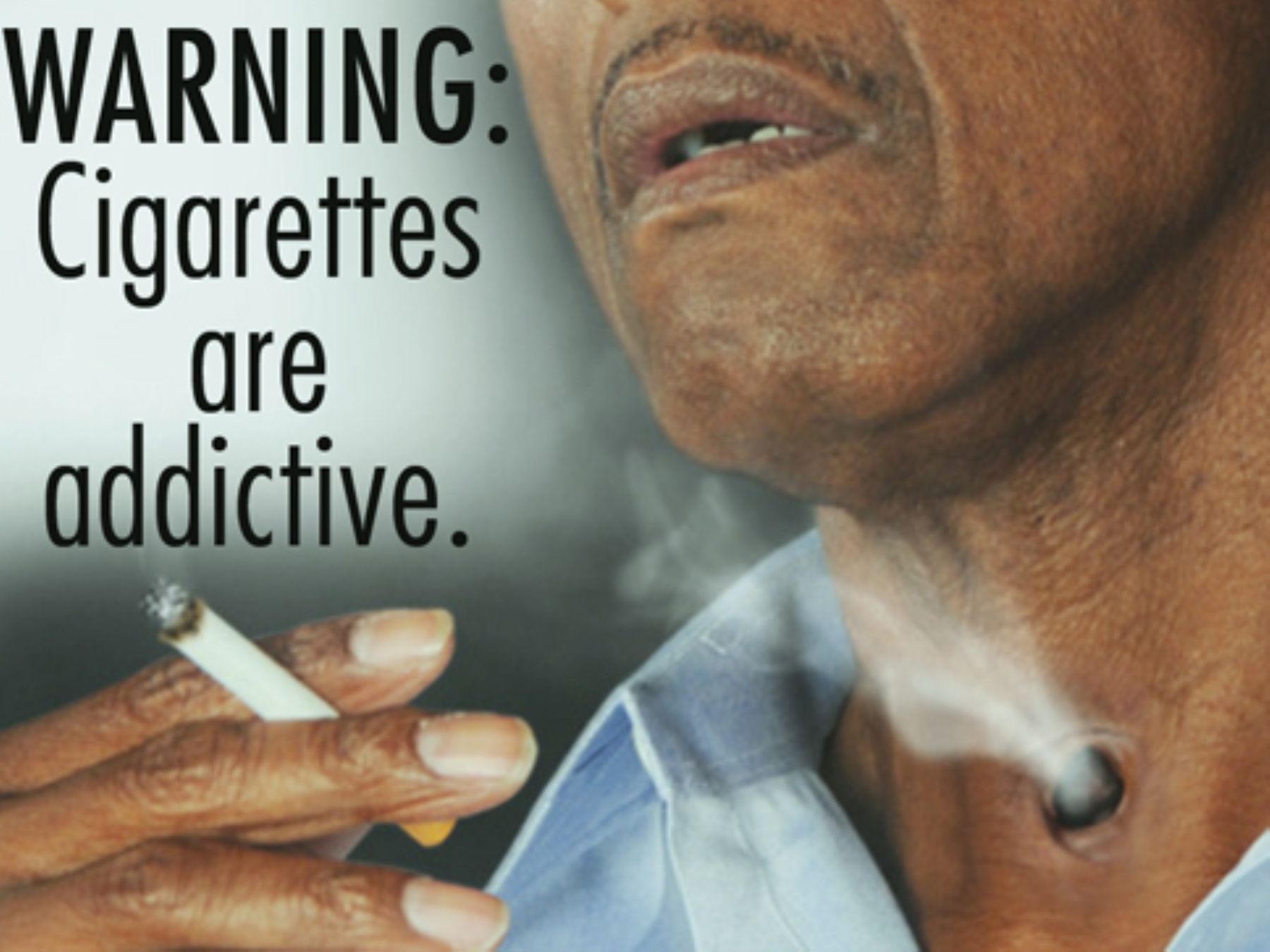 Advertencia contra el consumo excesivo de tabaco. Cortesía