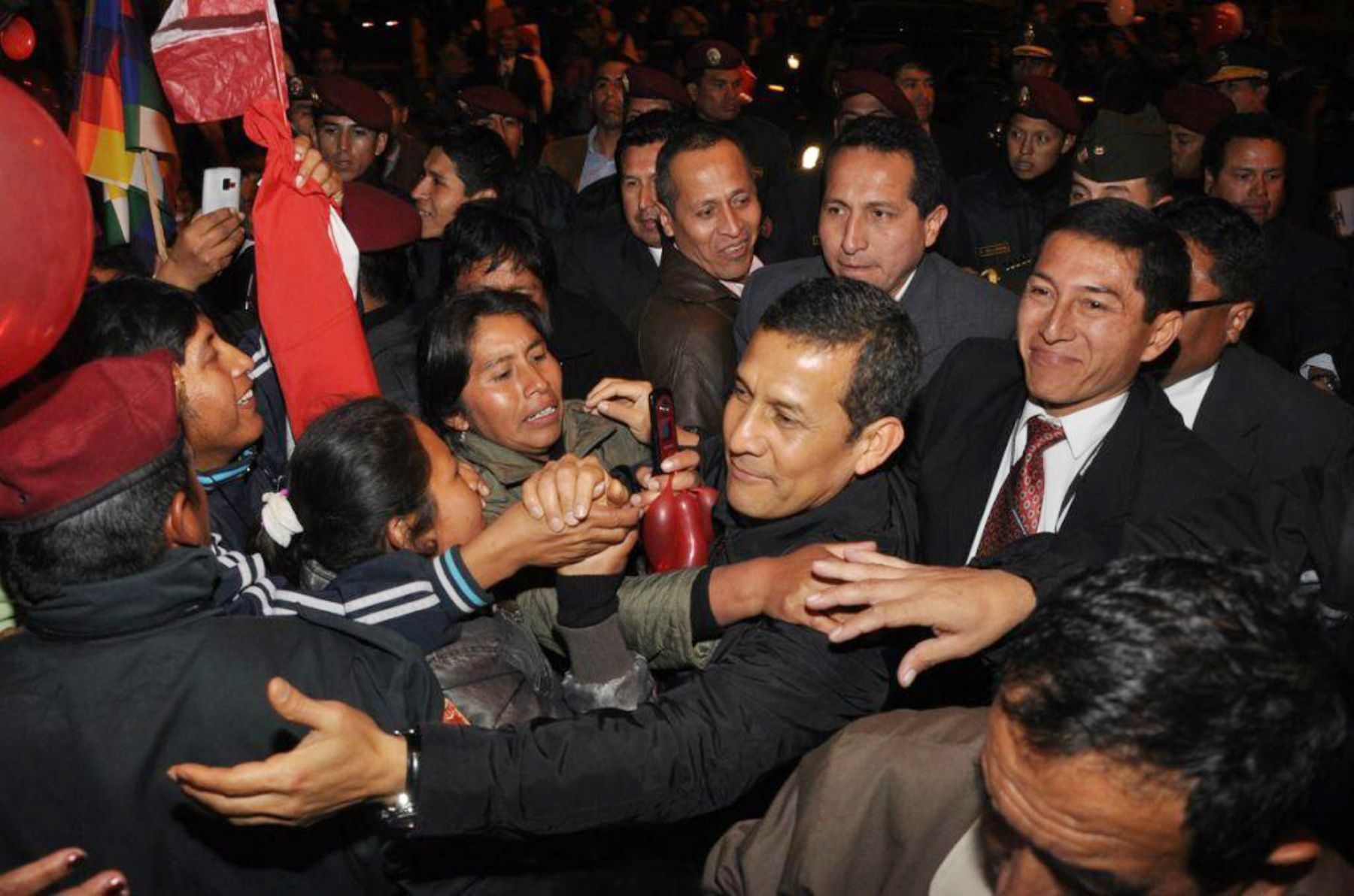 El jefe de Estado, Ollanta Humala Tasso, llega a la ciudad de Tacna.Foto: ANDINA/Difusion