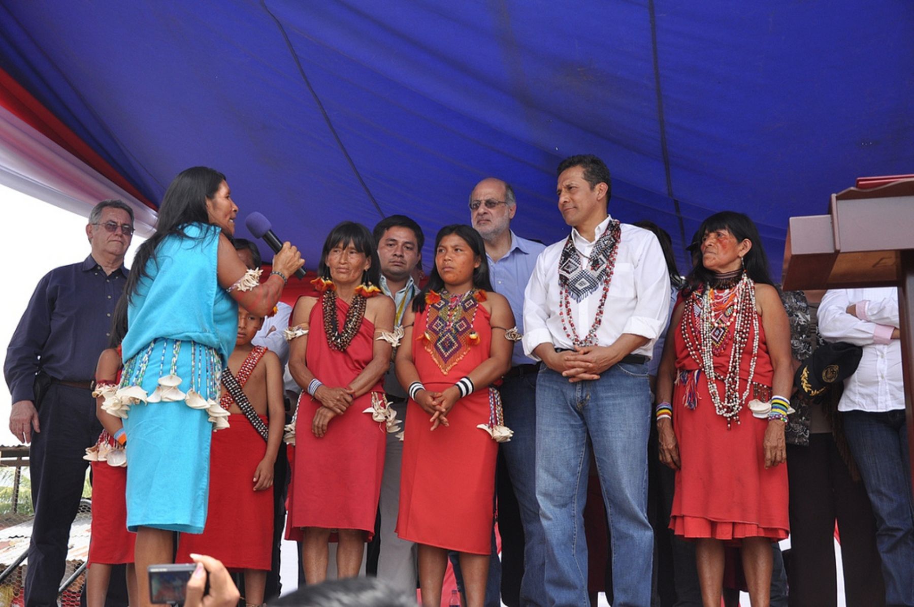 Presidente de la República, Ollanta Humala, promulga en Bagua Ley de Consulta Previa para pueblos indígenas .
Foto: ANDINA / Presidencia de la República.