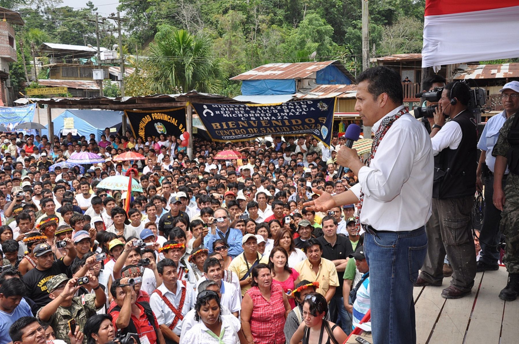 Presidente de la República, Ollanta Humala, promulgó esta mañana en Bagua Ley de Consulta Previa para pueblos indígenas . Foto: ANDINA / Presidencia de la República.