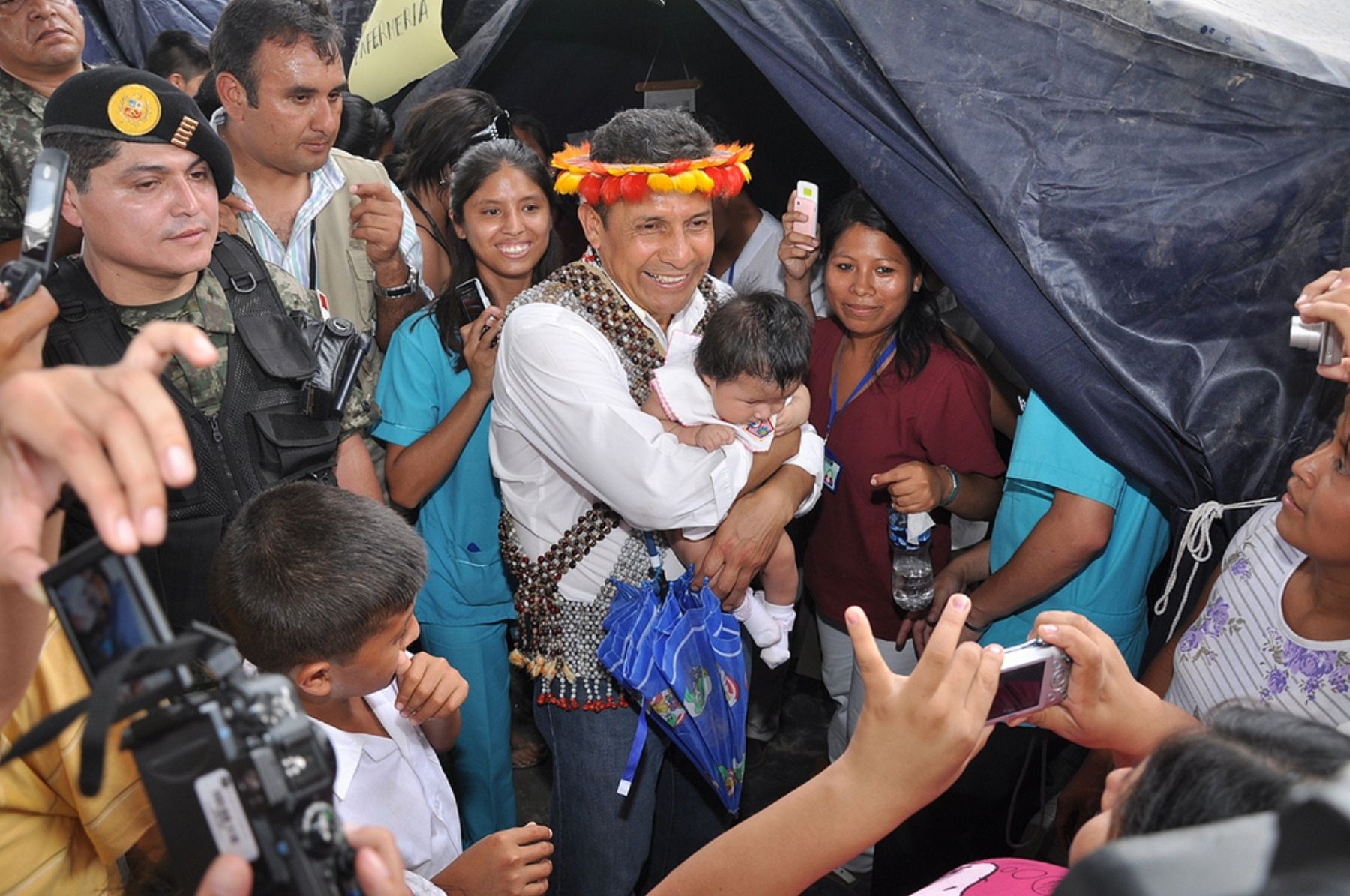Presidente de la República, Ollanta Humala, promulgó esta mañana en Bagua Ley de Consulta Previa para pueblos indígenas . Foto: ANDINA / Presidencia de la República.