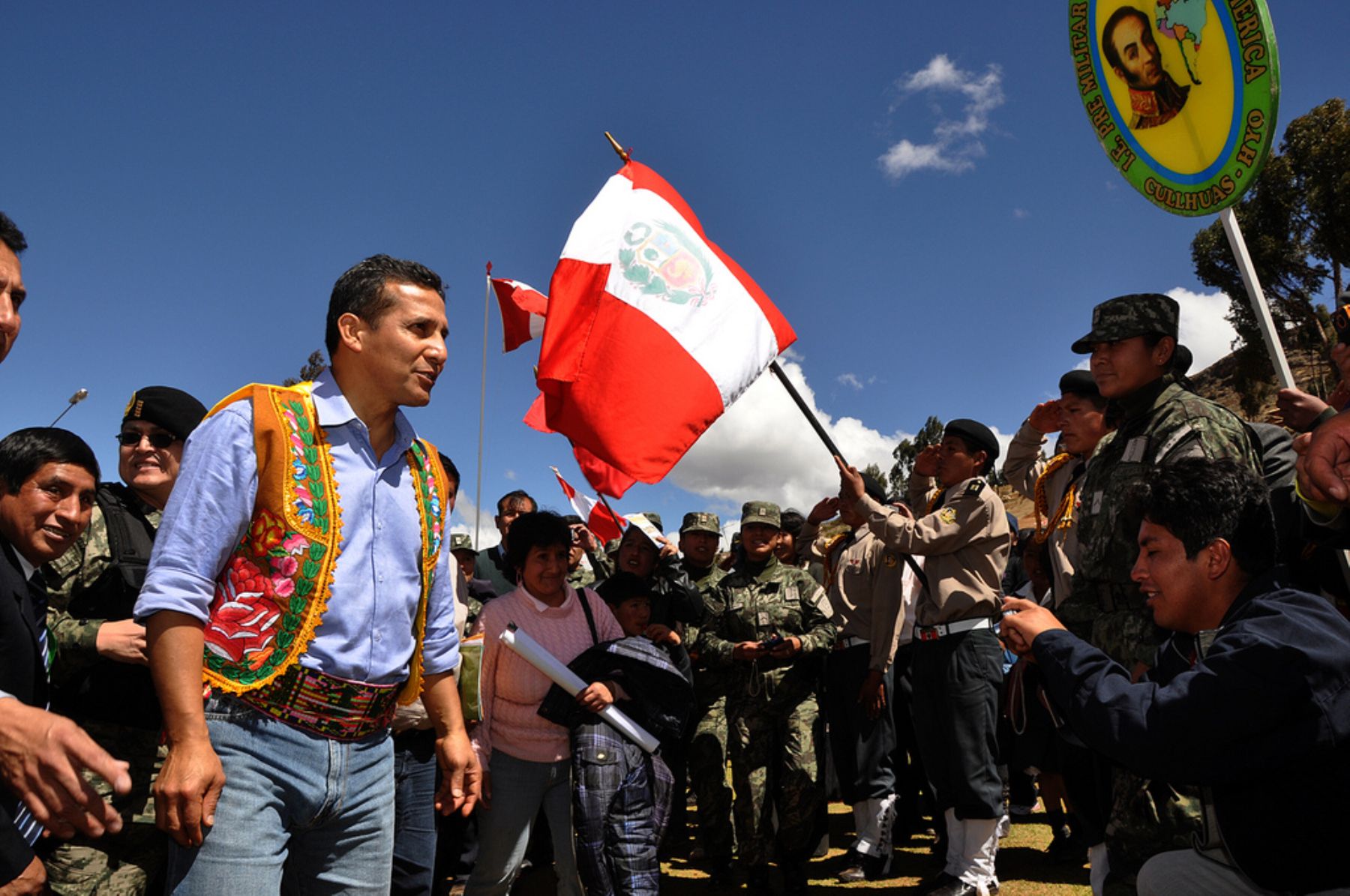 Presidente de la República, Ollanta Humala, encabeza acciones cívicas en dos distritos del departamento de Junín.
 Foto: ANDINA / Prensa Presidencia