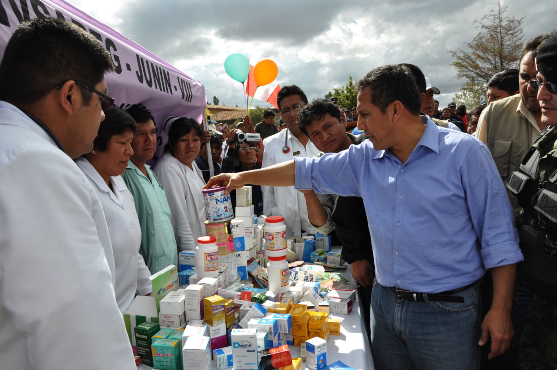 Presidente de la República, Ollanta Humala, encabeza acciones cívicas en dos distritos del departamento de Junín. Foto: ANDINA / Prensa Presidencia