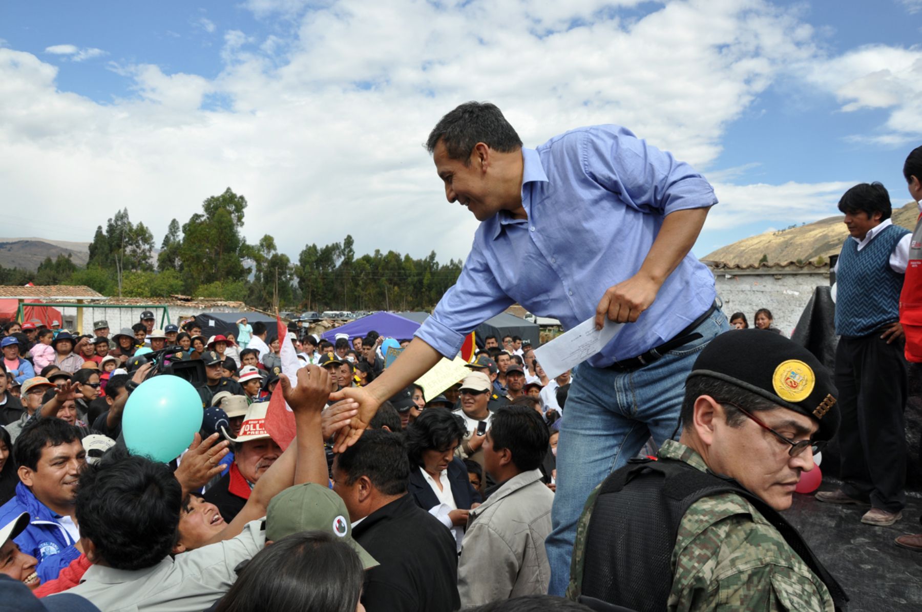 Presidente de la República, Ollanta Humala, encabeza acciones cívicas en dos distritos del departamento de Junín. Foto: ANDINA / Prensa Presidencia
