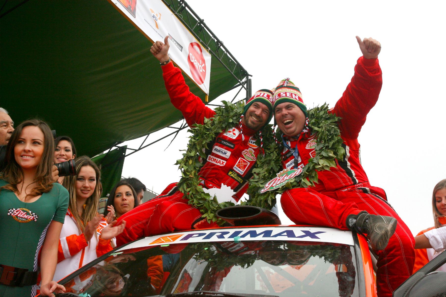 Orlandini y Cilloniz festejan bicampeonato. ANDINA/Jhony Laurente.