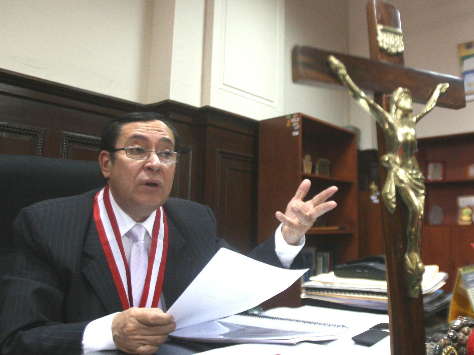 Presidente del Poder Judicial, Víctor Prado Saldarriaga. Foto: ANDINA/archivo