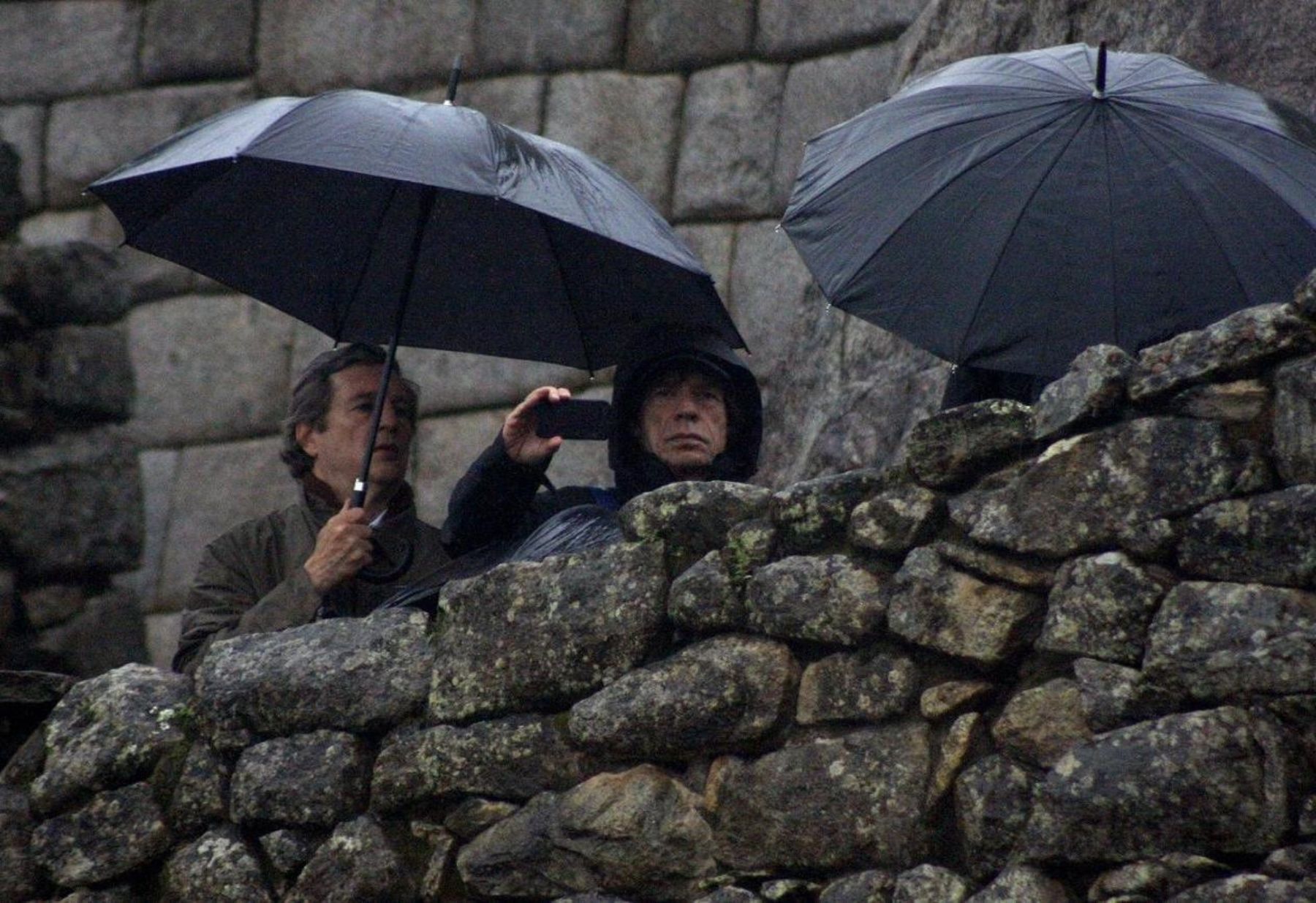 Mick Jagger visits Machu Picchu. Photo:ANDINA/Percy Hurtado