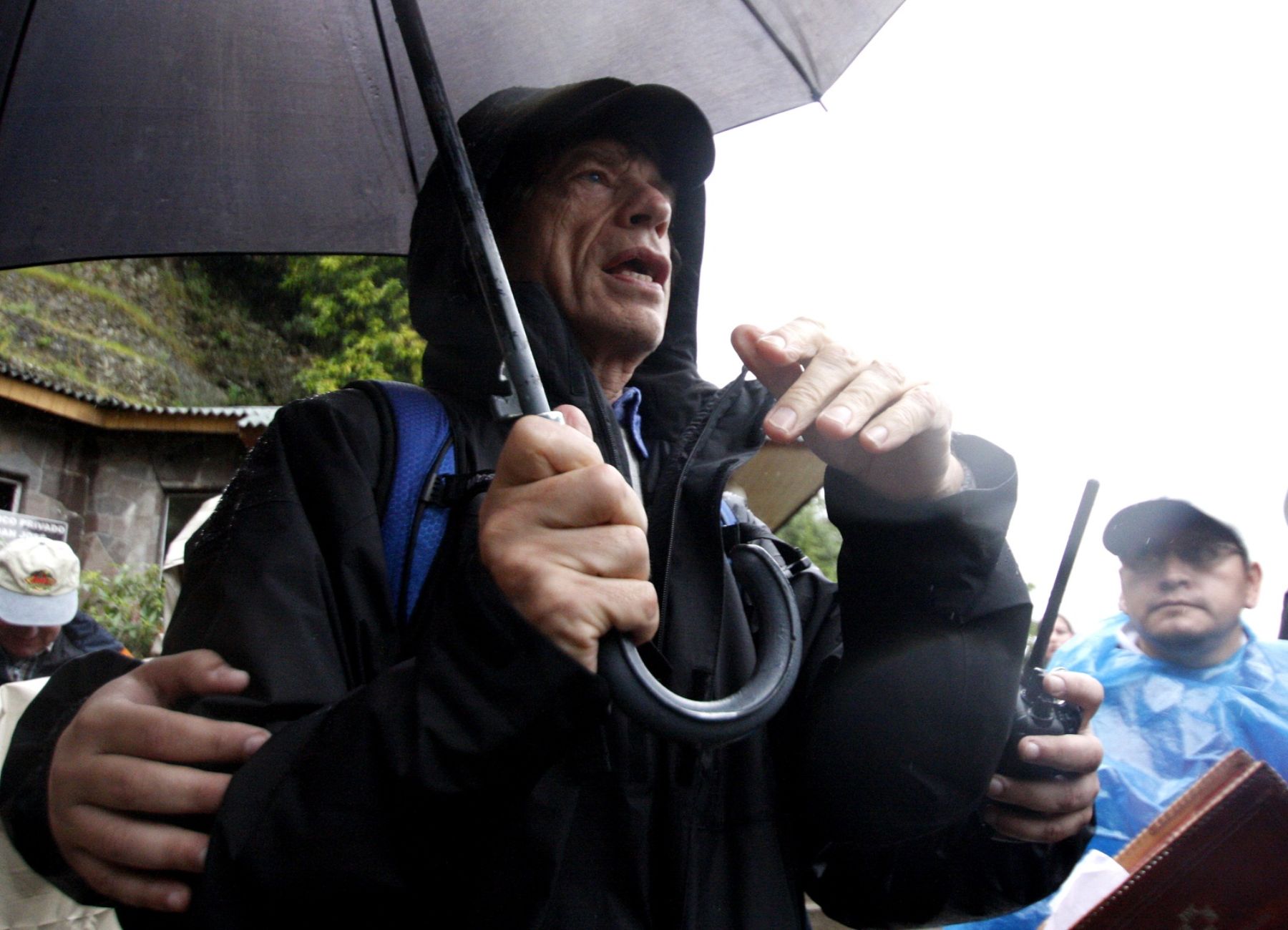 Mick Jagger visits Machu Picchu. Photo:ANDINA/Percy Hurtado