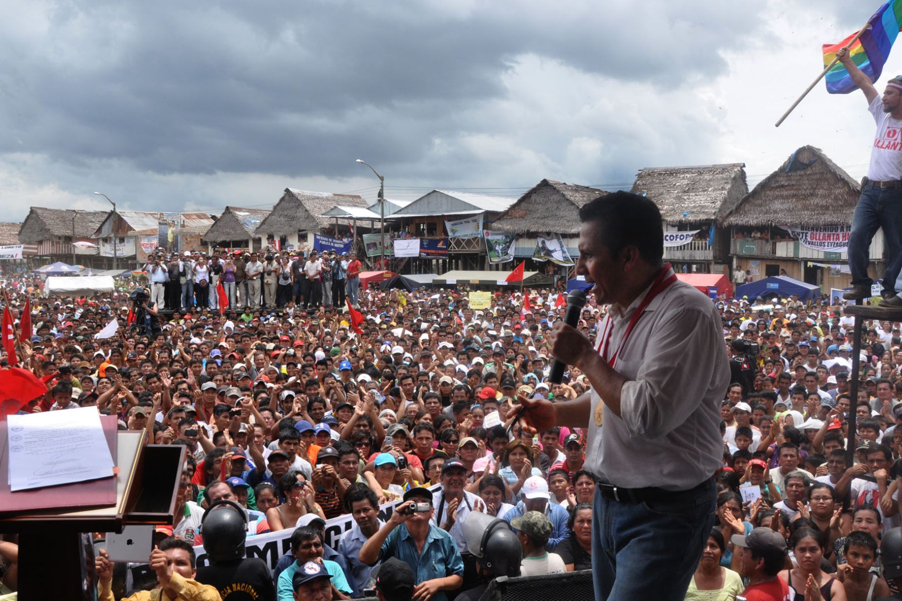 Presidente de la República, Ollanta Humala, derogó ley que promovía transvase del rio Marañon y Huallaga a proyectos fuera de región Loreto.
Foto ANDINA/Presidencia de la República