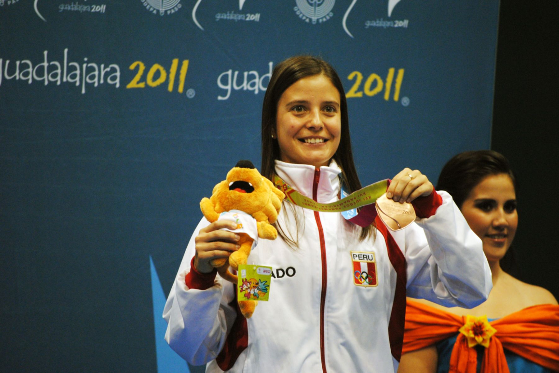 Claudia Rivero, medallista de bronce en Panamericanos 2011. ANDINA/Difusión.