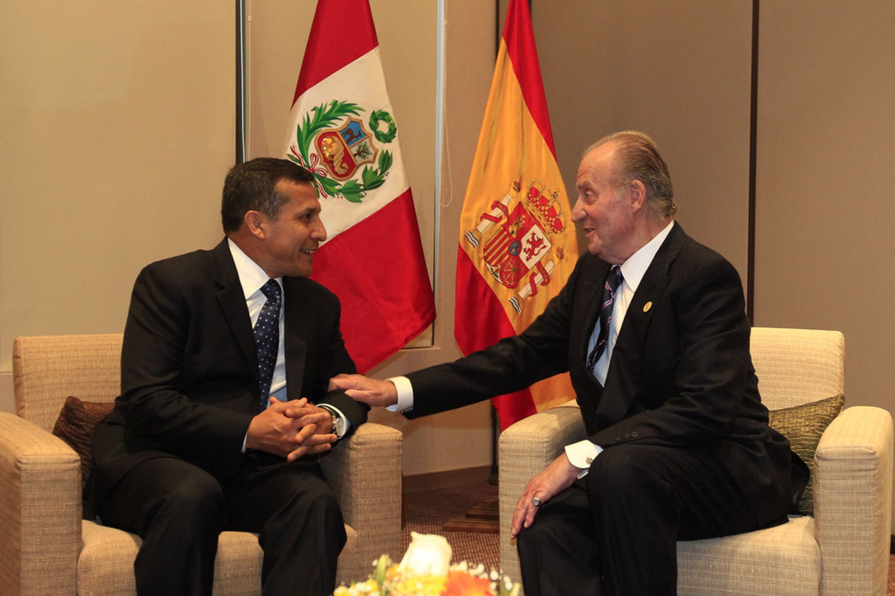 Presidente Ollanta Humala Tasso se reúne con con Su Majestad El Rey Juan Carlos de España