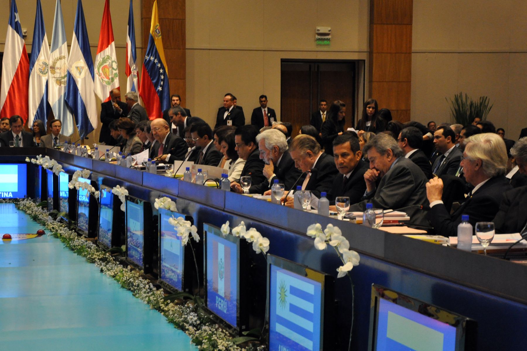 Jefe de Estado, Ollanta Huamala Tasso, asiste a la I Sesión de la XXI Cumbre Iberoamericana de Jefes de Estado y de Gobierno. Foto: ANDINA/Prensa Presidencia