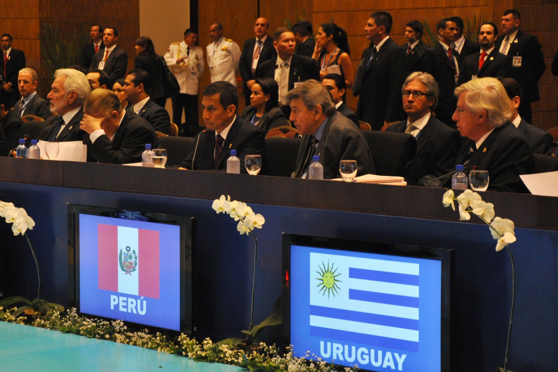Jefe de Estado Ollanta Huamala asiste a la I Sesión de la Cumbre Iberoamericana de Jefes de Estado y de Gobierno.Foto: ANDINA/Prensa Presidencia