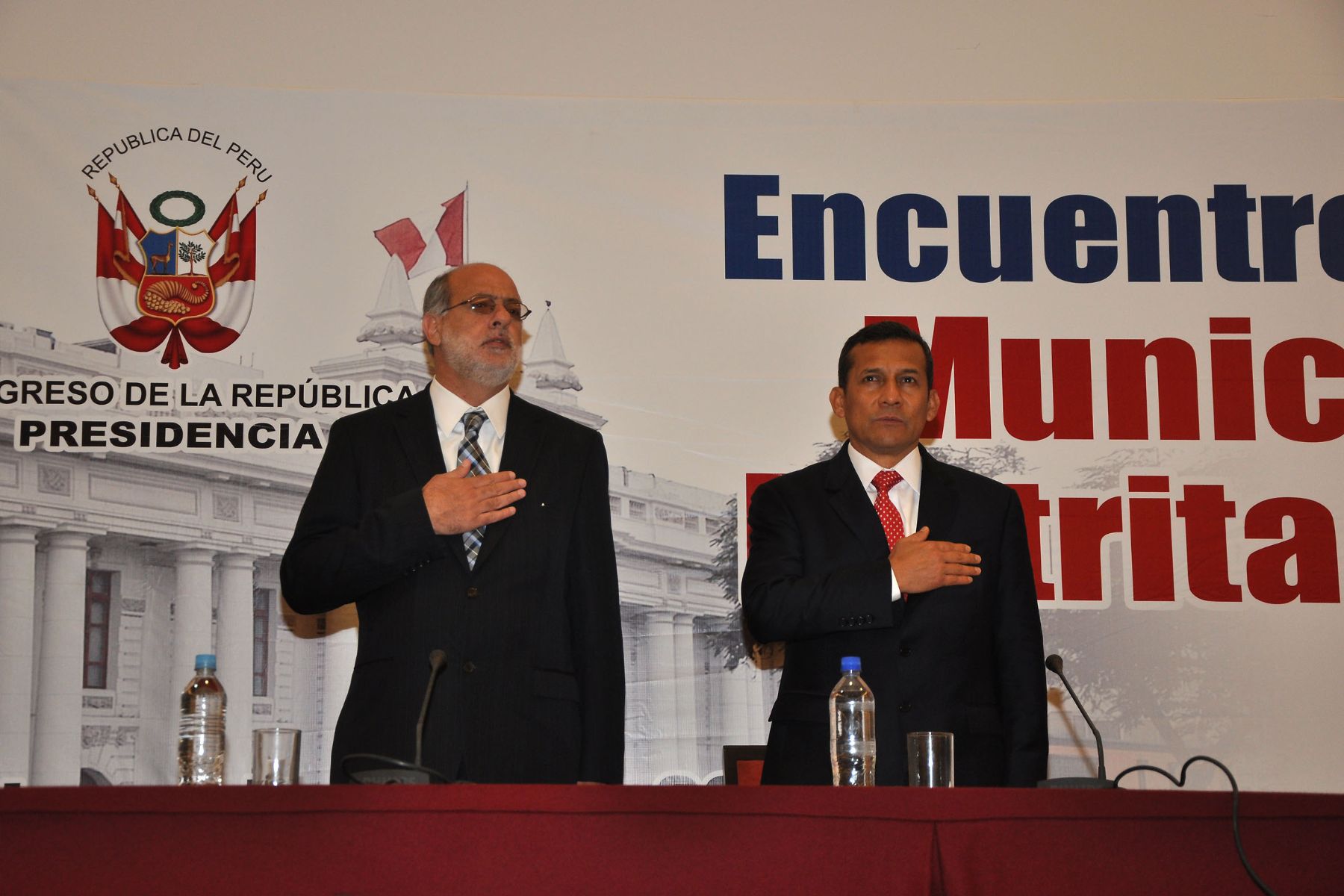 Presidente Ollanta Humala envía saludo por aniversario de Puno durante encuentro de alcaldes distritales. Foto: ANDINA/Prensa Presidencia.