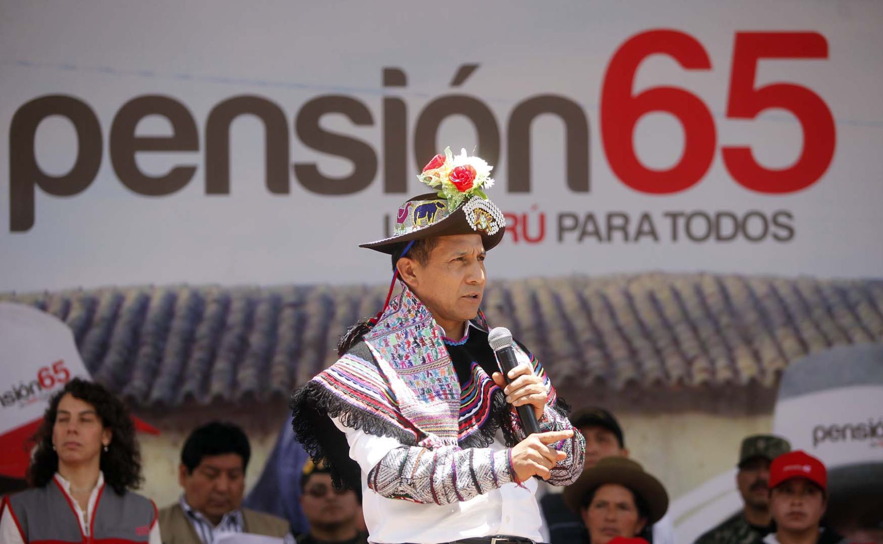 Presidente de la República Ollanta Humala lanza Pensión 65 en el distrito de Yauli. Foto: ANDINA/Luis Iparraguirre
