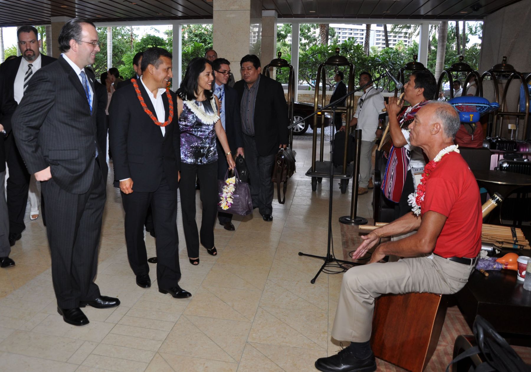 Presidente de la República, Ollanta Humala, a su llegada al Trump International Hotel en Hawai.
Foto: ANDINA/Prensa Presidencia