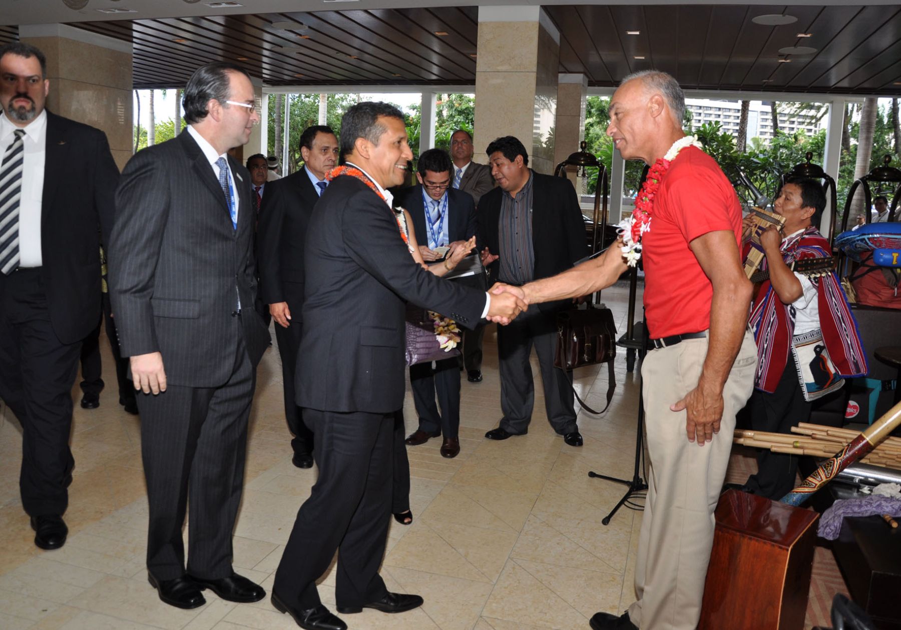 Presidente de la República, Ollanta Humala, a su llegada al Trump International Hotel en Hawai.Foto: ANDINA/Prensa Presidencia