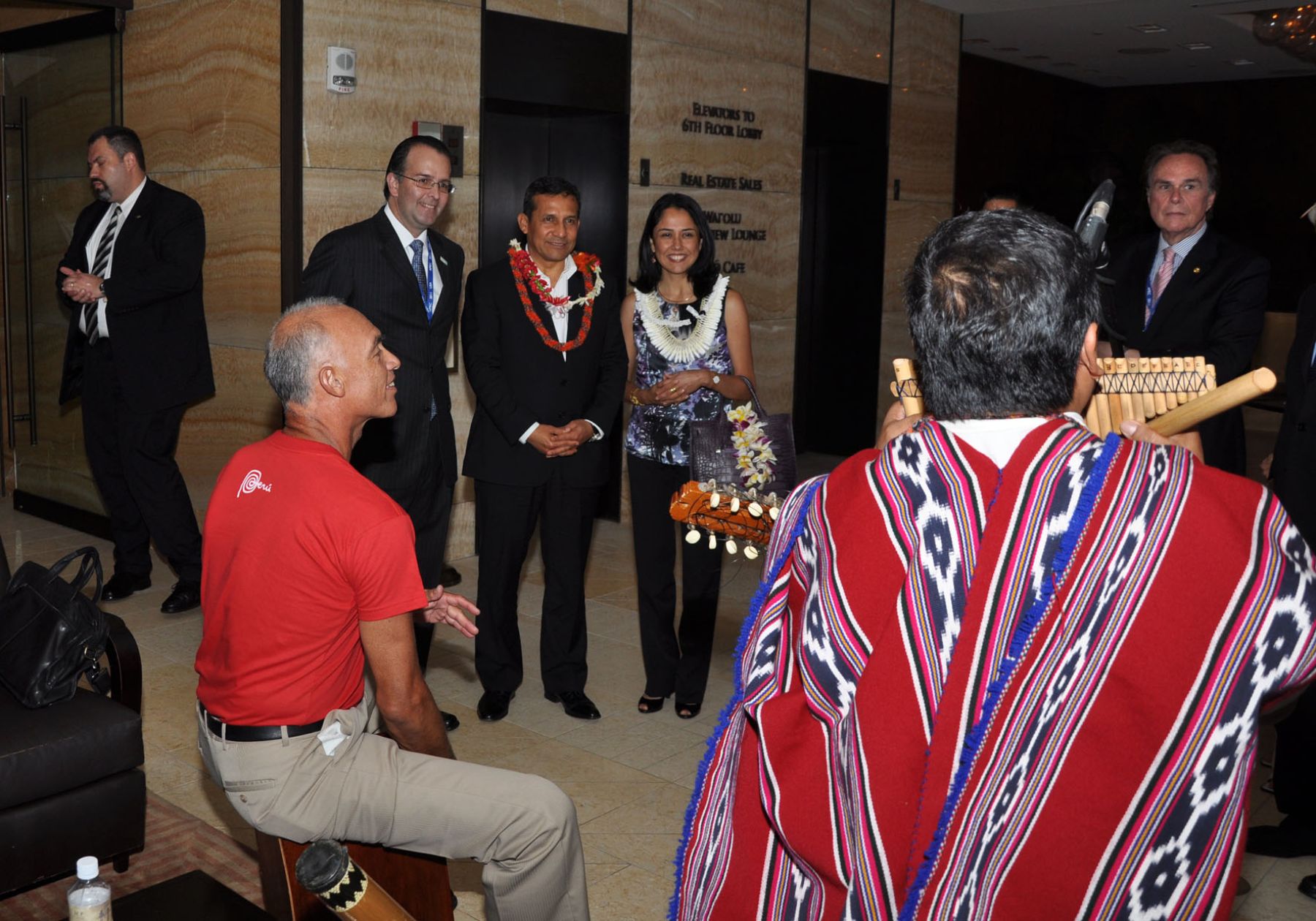 Presidente de la República, Ollanta Humala, a su llegada al Trump International Hotel en Hawai.
Foto: ANDINA/Prensa Presidencia
