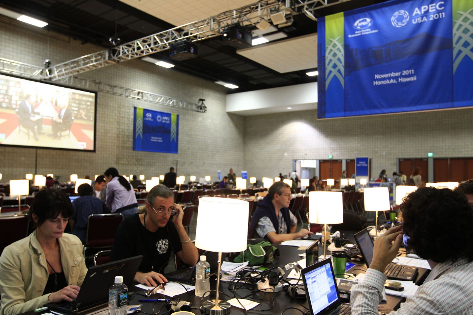 Centro Internacional de prensa del Foro de Cooperación Económica Asia-Pacífico (APEC).  Foto: ANDINA/ Prensa Presidencia.