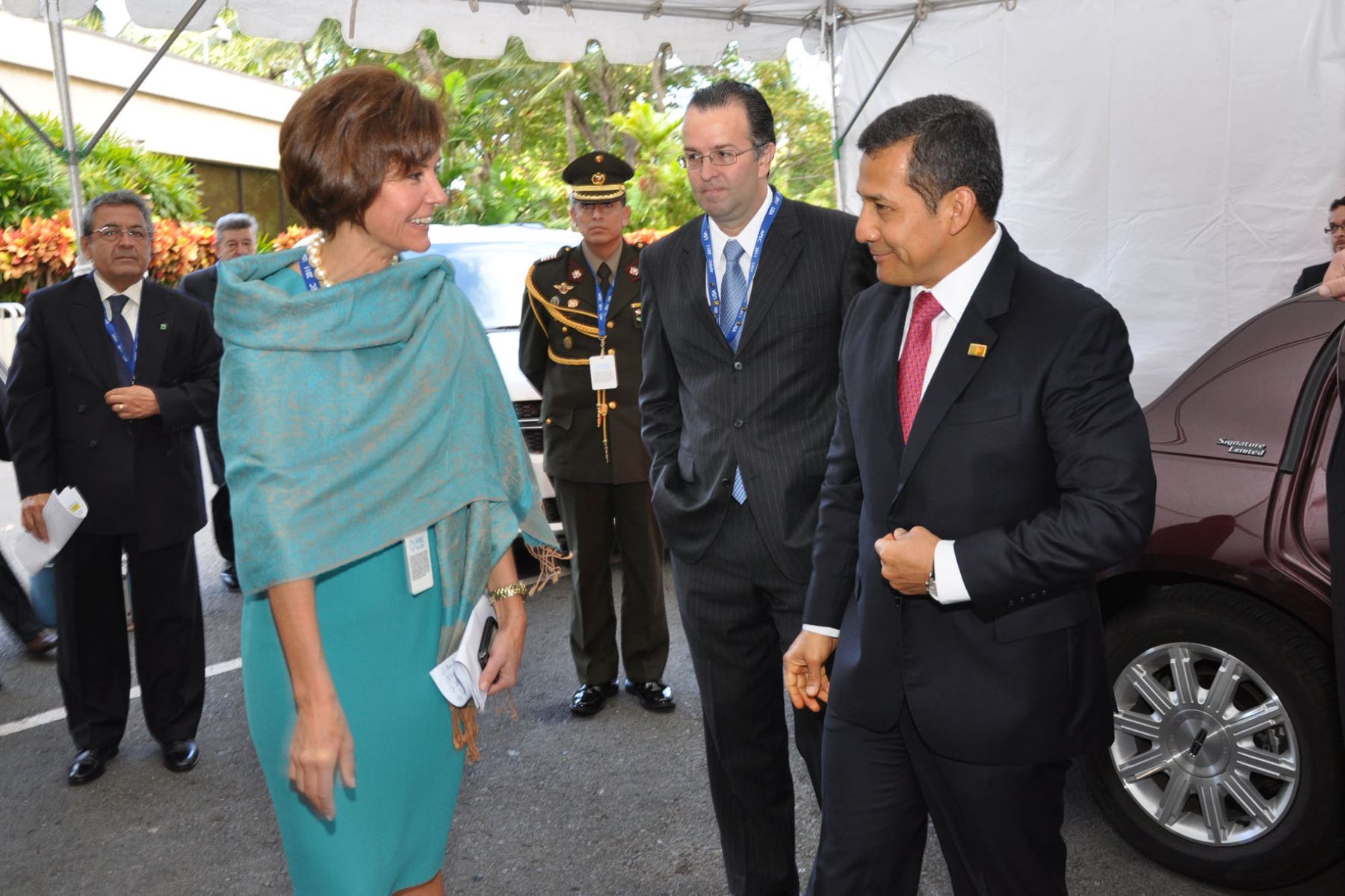 Llegada de Presidente Ollanta Humala a reunión con Obama.Foto: ANDINA/Prensa Presidencia