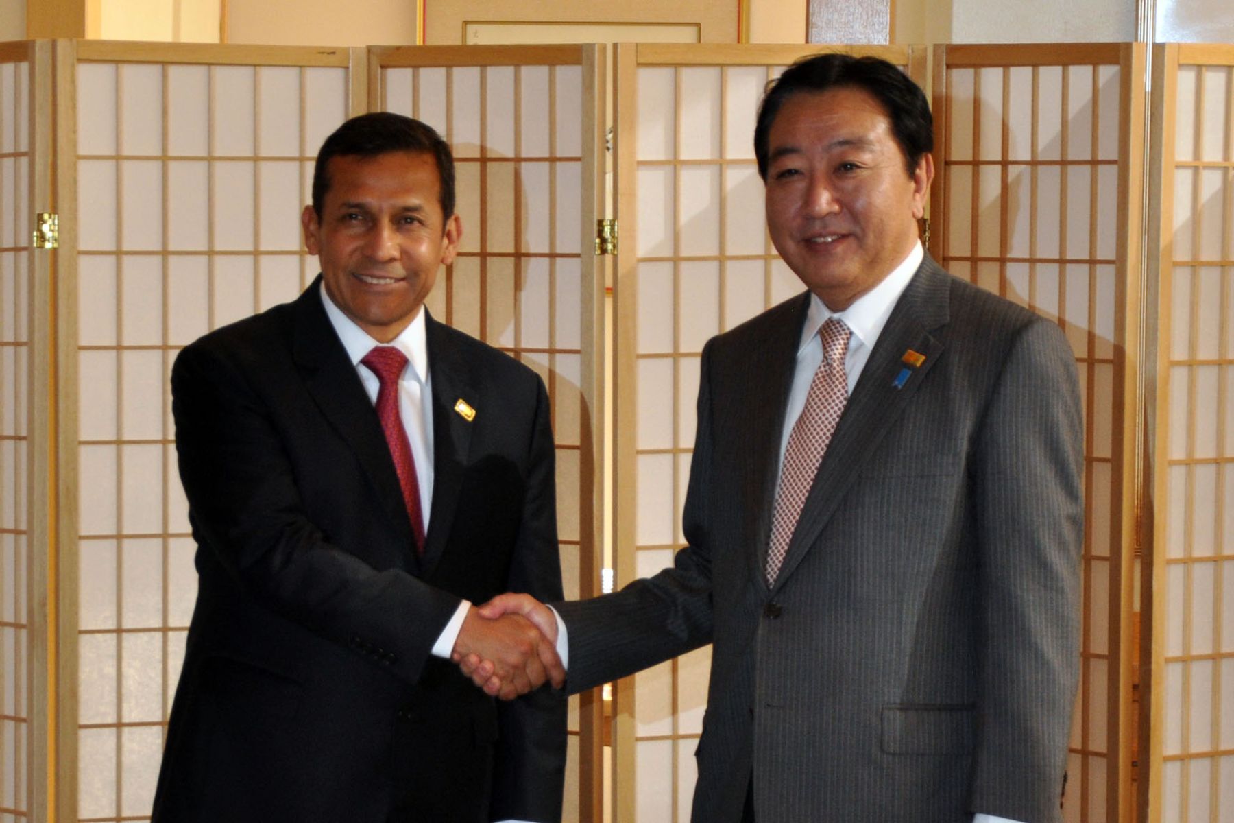 Presidentede la República Ollanta Humala Tasso sostuvo una reunión con el Primer Ministro de Japón.
Foto: ANDINA /Prensa Presidencia.