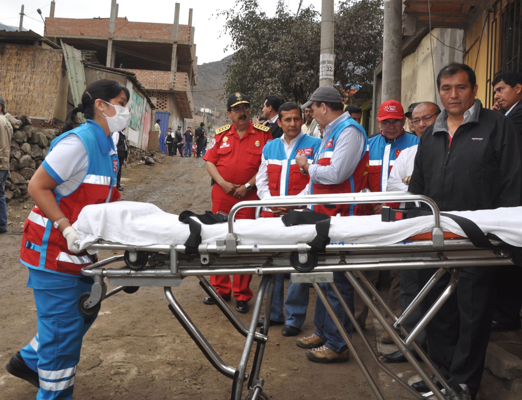 Presidente Ollanta Humala, lanzó el programa de Salud "SAMU", en Collique, en el populoso distrito de Comas. ANDINA/Prensa Presidencia