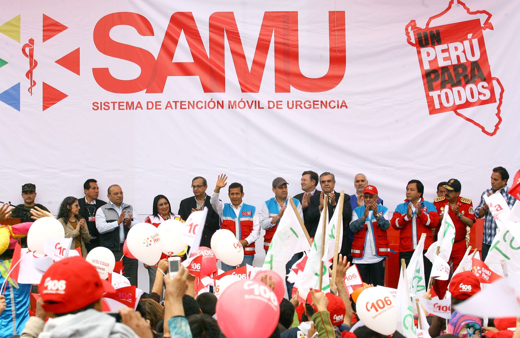 Presidente Ollanta Humala, lanzó el programa de Salud "SAMU". ANDINA/Jhony Laurente